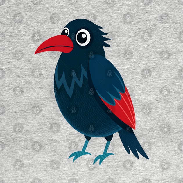 Cute raven bird kawaii by Ravenglow
